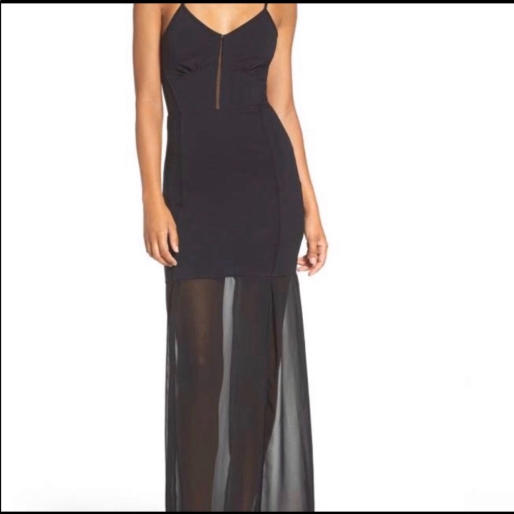 French Connection- sheer black dress
